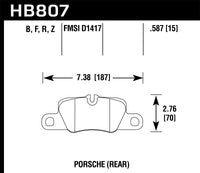 Hawk Performance Ceramic Street Brake Pads, Rear — Porsche 911 (991) — Hawk performance part