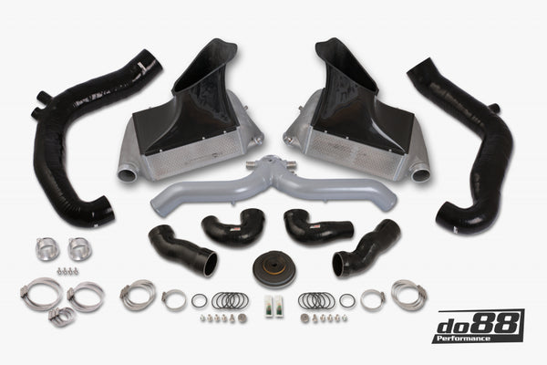 do88 BigPack Intercooler Kit with Silver Pipe Inlets, Porsche 911 Turbo (997)