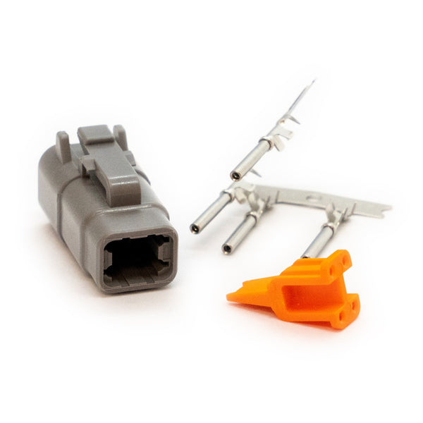 Link Deutsch DTM4 Plug Kit, Male Housing with Sockets (DTM4M)