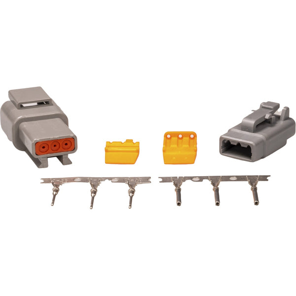 Link Deutsch DTM3 Connector Kit, 3-Pin, Open-Barrel Terminals (101-0282)