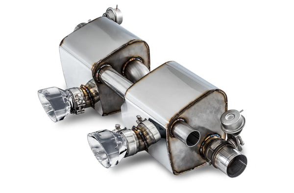 AWE Tuning SwitchPath Exhaust for PSE Cars - Chrome Silver Tips, Porsche 911 (991)