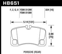 Hawk CUP Ceramic Street Brake Pads, Rear — Porsche 911 GT3/Turbo (997) — Hawk performance part