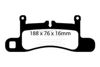 EBC Racing 3.4L Cast Iron Rotor Only RP-X Brake Pads, Rear — Porsche 911 (991) — EBC performance part