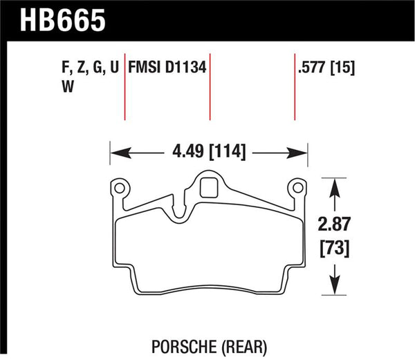 Hawk DTC-60 Race Brake Pads, Rear, Porsche Boxster (981/987)