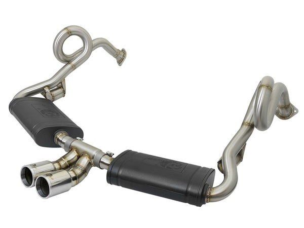 aFe MACHForce-Xp 2in 304 SS Cat-Back Exhaust with Polished Tips 2.7L 3.4L, Porsche Boxster / Cayman (981)