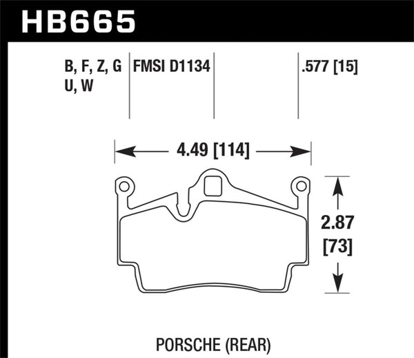 Hawk HPS 5.0 Brake Pads, Rear, Porsche 911 (991)