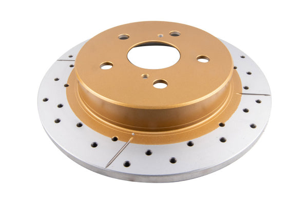 DBA Street Gold Cross-Drilled & Slotted Rear Rotor — Toyota Camry (ASV70/AXVH71/GSV70) 2017+