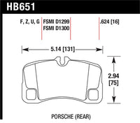 Hawk CUP Ceramic Street Brake Pads, Rear — Porsche 911 GT3/Turbo (997) — Hawk performance part