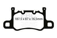 EBC 3.8L with Cast Iron Rotor Redstuff Brake Pads, Rear — Porsche 911 GT3 (991) — EBC performance part