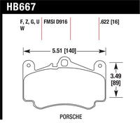 Hawk 4 Look HPS Street Brake Pads, Front — Porsche 911 Carrera/Turbo (996/997) — Hawk performance part