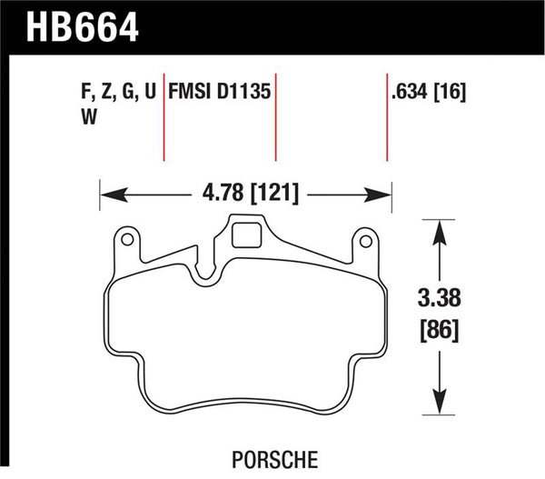Hawk & Perf Ceramic Street Brake Pads, Front, Porsche 911 / Cayman (987/997)