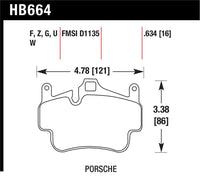 Hawk & Perf Ceramic Street Brake Pads, Front — Porsche 911 / Cayman (987/997) — Hawk performance part