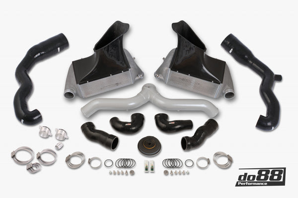 do88 BigPack Intercooler Kit with Silver Pipe Inlets, Porsche 911 GT2/Turbo (997)