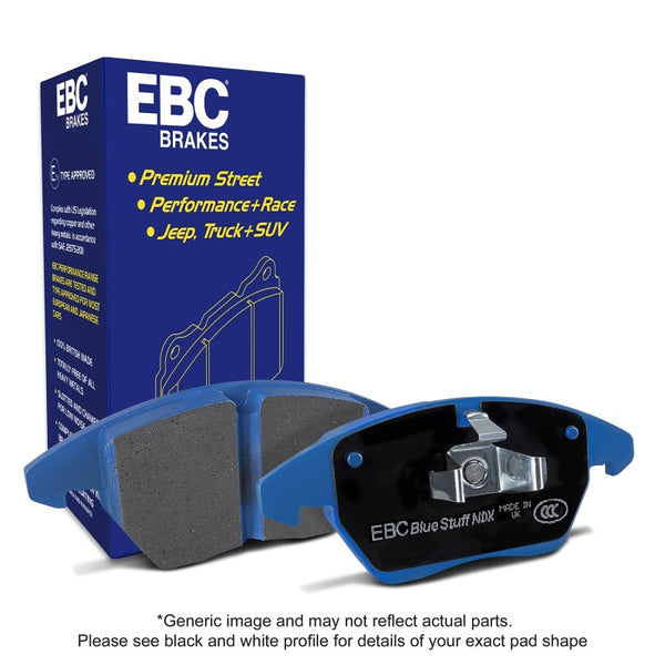 EBC 2 with Cast Iron Rotors 3.0TT Bluestuff Brake Pads, Front, Porsche 911 (991)