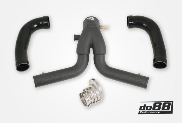 do88 Y-Pipe for do88 Intercooler - Black, Porsche 911 Turbo (991)