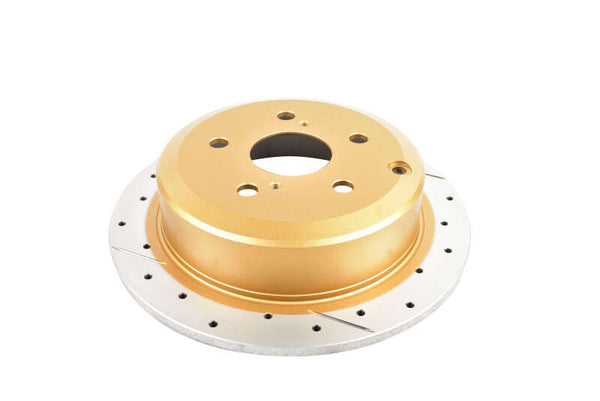 DBA Street Gold Cross-Drilled Slotted Rotor Rear 190mm SLD