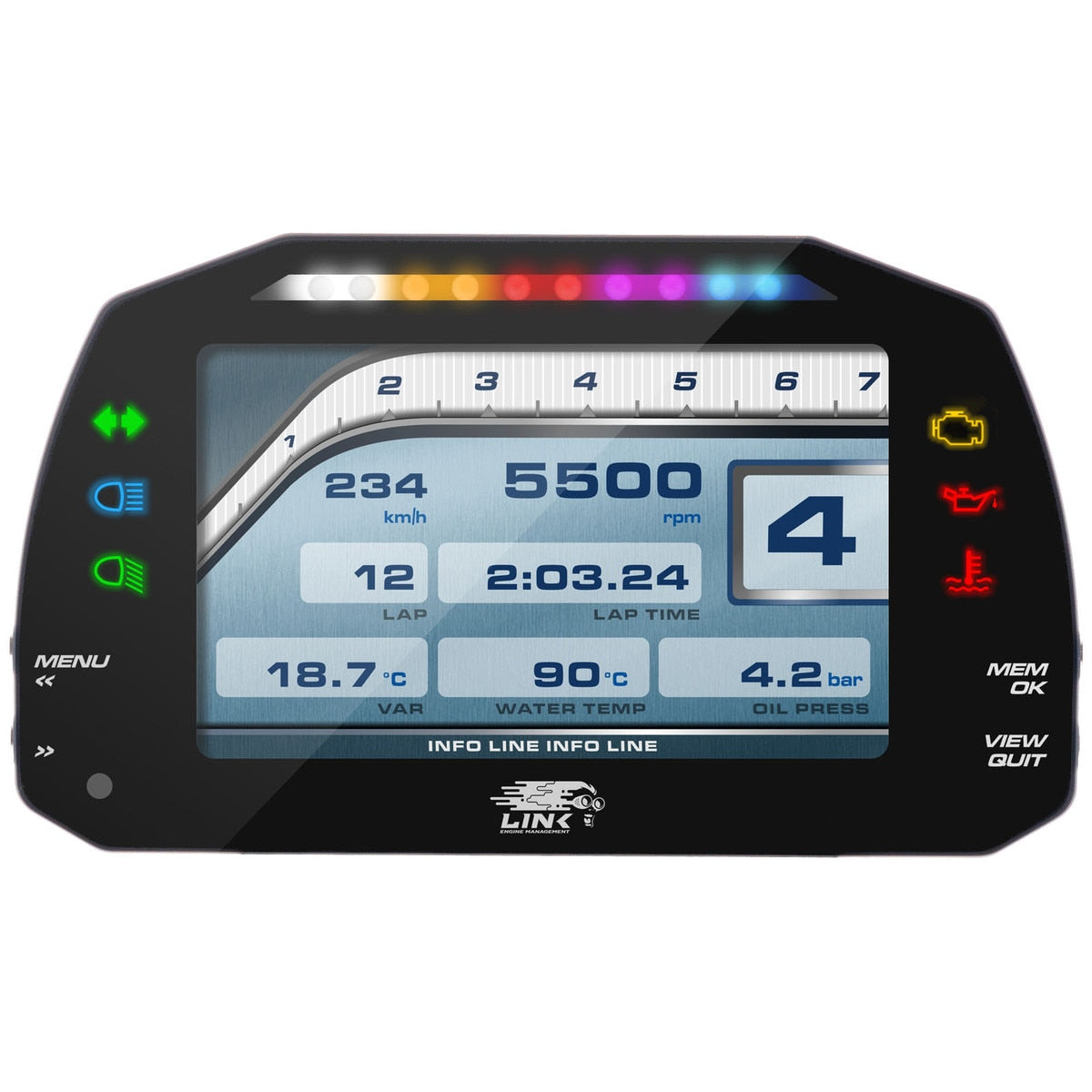 AiM MXS 1.2 Strada 5 inch Digital Dash for Link ECUs, Street or Race Edition, Strada Street Edition
