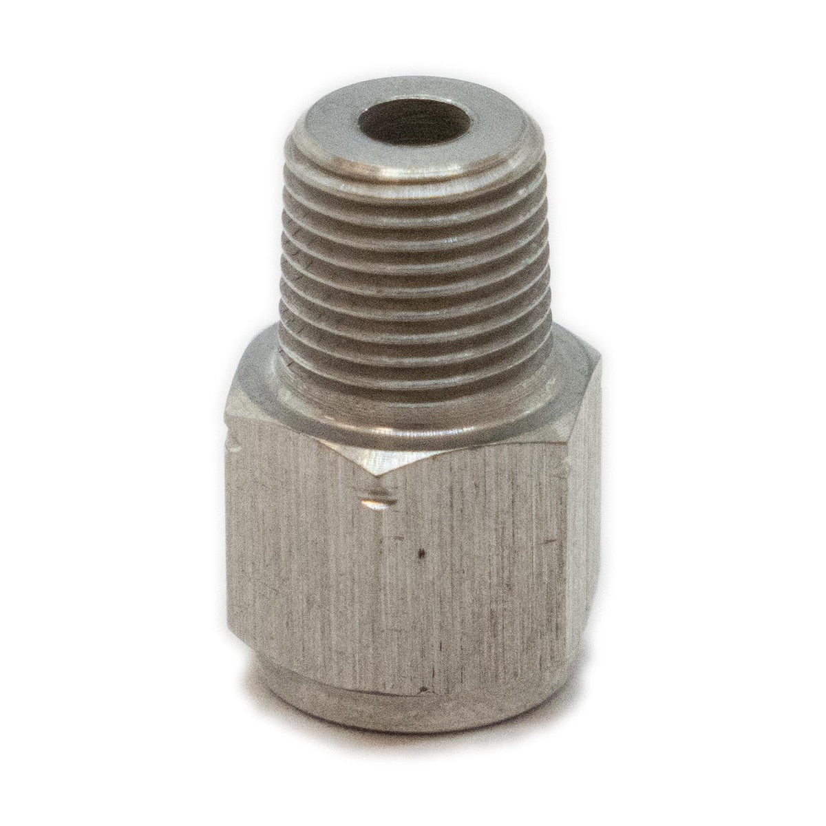 Link Sensor Thread Adapter, M10 x 1 Female to 1/8 BSP Male, Stainless (101-0199)