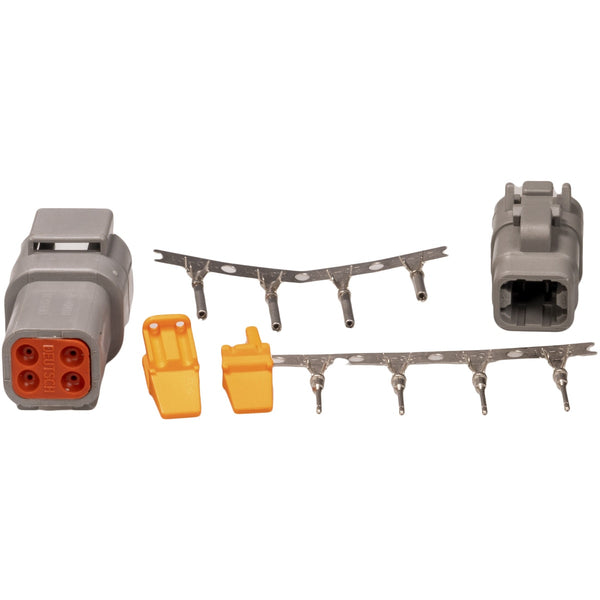 Link Deutsch DTM4 Connector Kit, 4-Pin, Open-Barrel Terminals (101-0283)