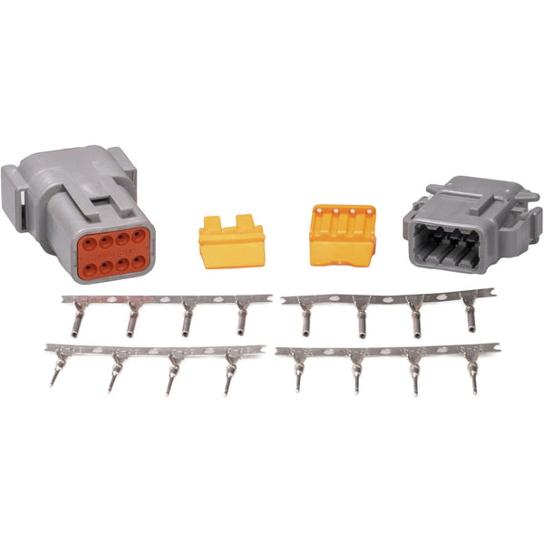 Link Deutsch DTM8 Connector Kit, 8-Pin, Open-Barrel Terminals (101-0285)
