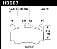 Hawk ER-1 Brake Pads, Front — Porsche 911 (997) — Hawk performance part