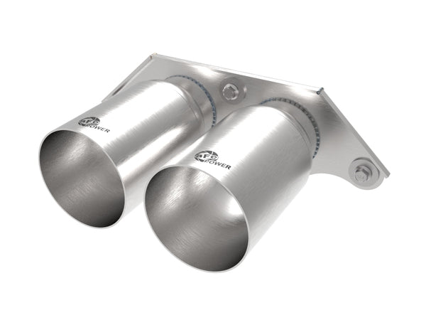 aFe Power Mach Force Xp 4in 304 SS Bolt-On Exhaust Tips Brushed 3.8L 4.0L, Porsche 911 GT3 (991)
