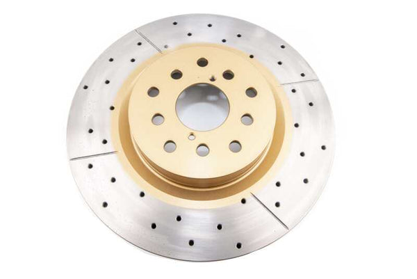 DBA Street Gold Cross-Drilled Slotted Rotor Front 10-Hole