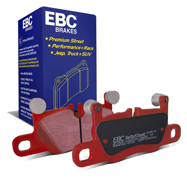 EBC 2 with Cast Iron Rotors 3.0TT Redstuff Brake Pads, Rear, Porsche 911 (991)