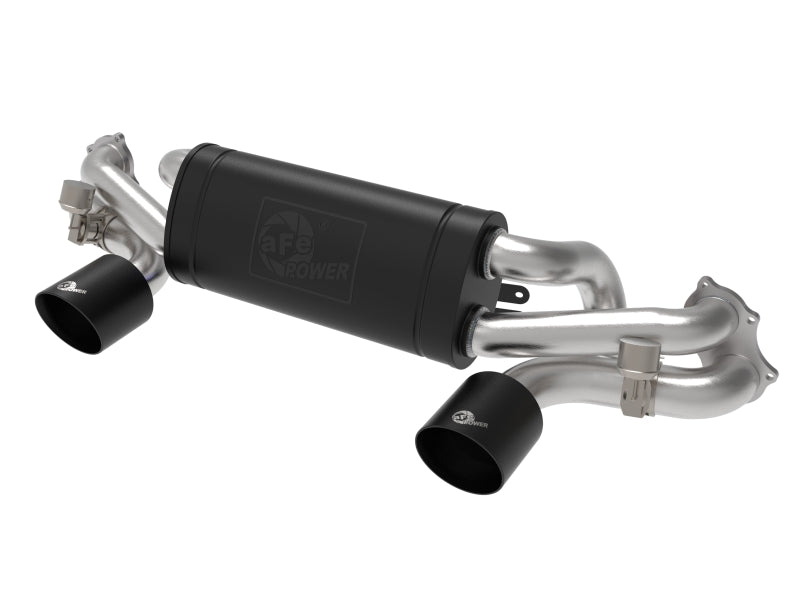 aFe MACHForce XP 2.25in-2.5in 304SS Exhaust Cat-Back 4.0L - Black Tips — Porsche Cayman GT4 (718) — aFe performance part