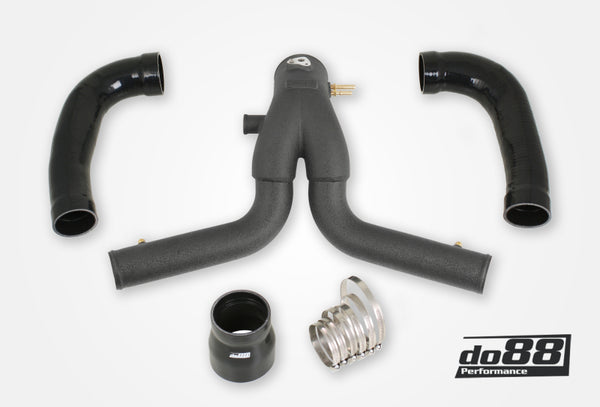 do88 Y-Pipe for do88 Intercooler - Black, Porsche 911 Turbo (991)
