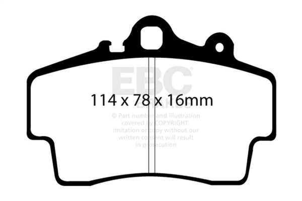EBC Racing with Cast Iron Discs RP-X Race Brake Pads, Front, Porsche Boxster (986/987)