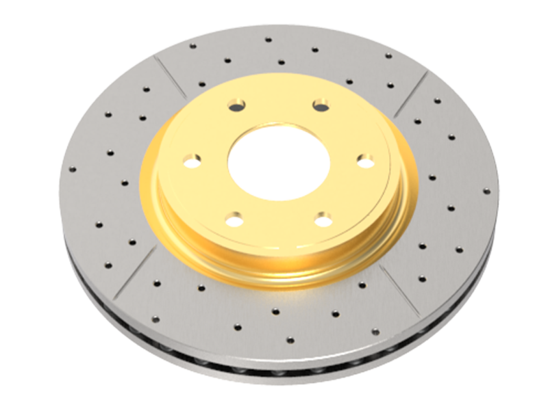 DBA Street Gold Cross-Drilled/Slotted Rear Rotor Audi A4 Turbo