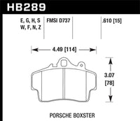Hawk Blue 9012 Race Brake Pads, Front — Porsche Boxster / Cayman (986/987) — Hawk performance part