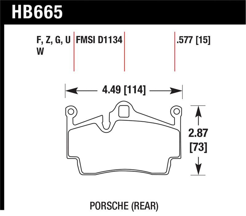 Hawk DTC-60 Race Brake Pads, Rear — Porsche Boxster (981/987) — Hawk performance part