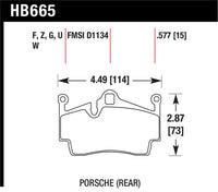 Hawk DTC-60 Race Brake Pads, Rear — Porsche Boxster (981/987) — Hawk performance part