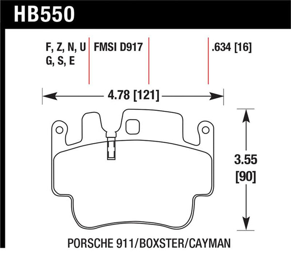 Hawk & 06 DTC-60 Race Brake Pads, Front, Porsche 911 / Boxster / Cayman (986/987/996/997)