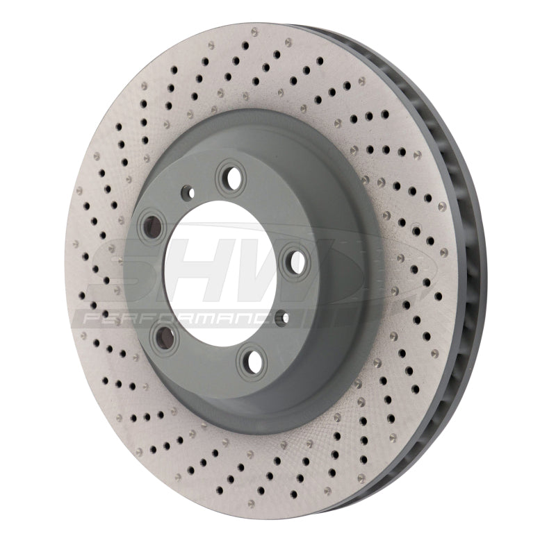 SHW Performance SHW Carrera4 3.8L without Ceramic Brake Left Frt Drill-Dimp MB Rotor 99135140301 — Porsche 911 (991) — SHW Performance performance part