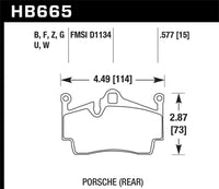 Hawk DTC-60 Race Brake Pads, Rear — Porsche Boxster (981/987) — Hawk performance part