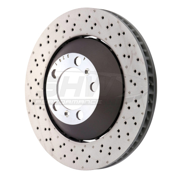 SHW Performance SHW without Ceramics Left Frt Drill-Dimp Lightweight Brake Rotor 99135140581, Porsche 911 GT3 (991)