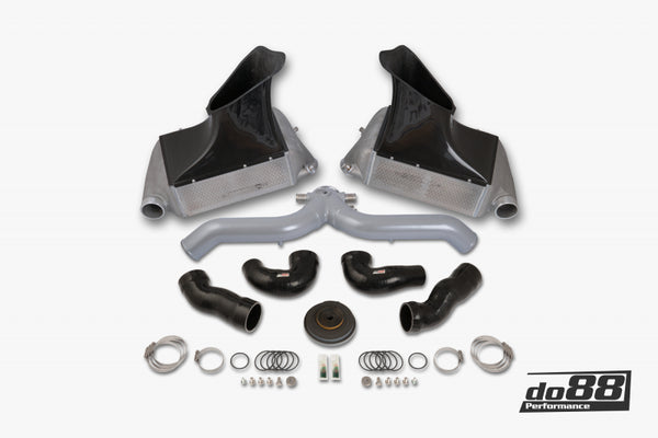 do88 BigPack Intercooler Kit with Silver Pipe, Porsche 911 Turbo (997)