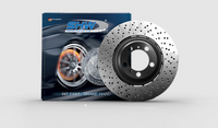 SHW Performance SHW 3.7L Left Cross-Drilled Lightweight Brake Rotor 992615301T, Front — Porsche 911 Turbo (992) — SHW Performance performance part