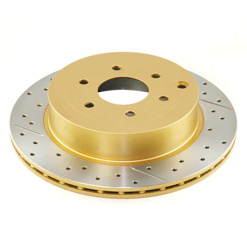 DBA Street Gold Cross-Drilled Slotted Hub-Type Rotor Rear Nissan Pathfinder R51