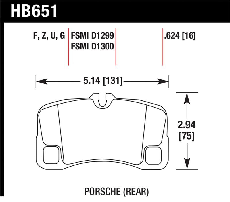Hawk CUP Ceramic Street Brake Pads, Rear — Porsche 911 GT3/Turbo (997) — Hawk performance part