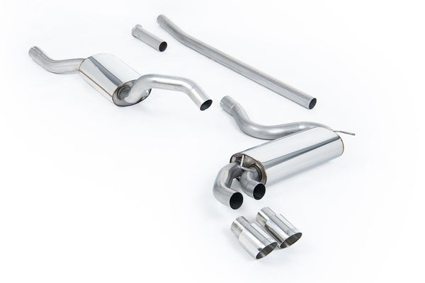 Milltek Downpipe-back Audi Coupe 1981 1989 Non-resonated (louder). Polished Oem-