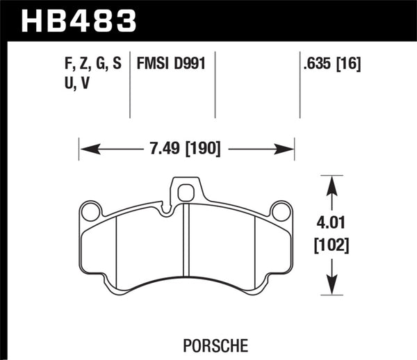 Hawk DTC-80 Race Brake Pads, Front, Porsche 911 (996/997)