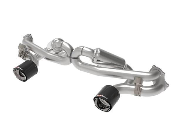 aFe MACHForce XP 2.25in-2.5in 304SS Exhaust Cat-Back - Carbon Tips, Porsche Cayman GT4 (718)
