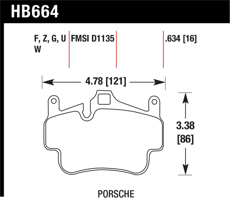 Hawk & Perf Ceramic Street Brake Pads, Front — Porsche 911 / Cayman (987/997) — Hawk performance part