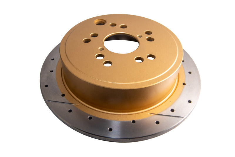 DBA Street Gold Cross-Drilled Slotted Rotor Rear 10-Hole SLD