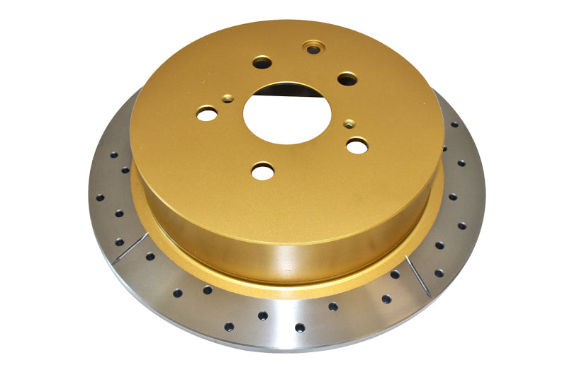 DBA Street Gold Cross-Drilled Slotted Rotor Rear
