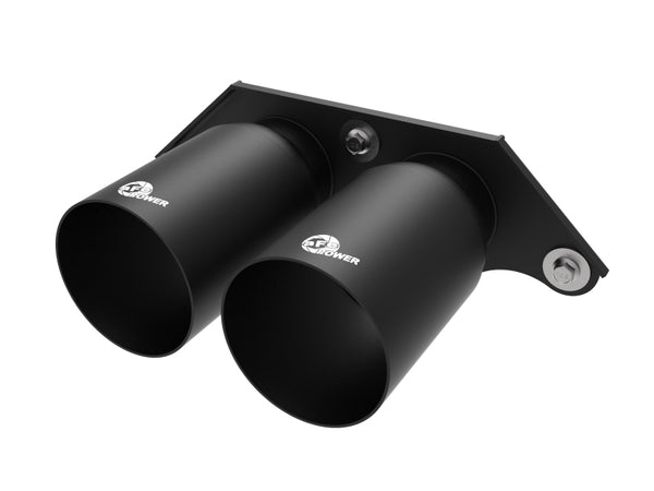 aFe Power Mach Force Xp 4in 304 SS Bolt-On Exhaust Tips Satin Black 3.8L 4.0L, Porsche 911 GT3 (991)